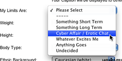 Ashley Madison personal limits settings