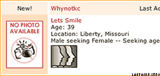 Married Datelink face icon in search results indicates more pictures